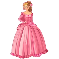 Princess Theme Royal Blossom Princess Transparent Sticker